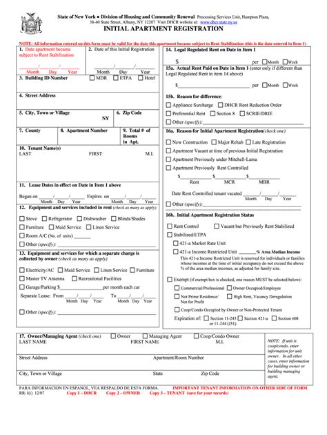 nyc housing registration form